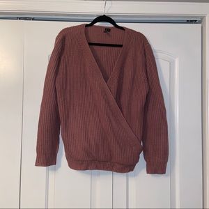 Mauve Wrap Sweater
